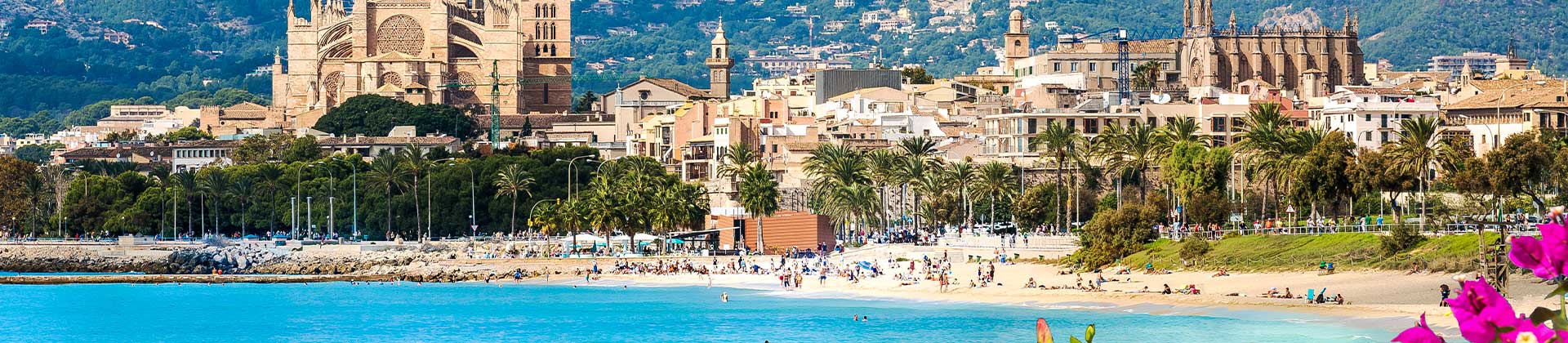 Paisaje de Palma de Mallorca con casco histórico