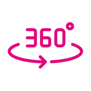 Visibilidad y promoción 360 icono